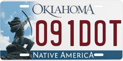 OK license plate 091DOT