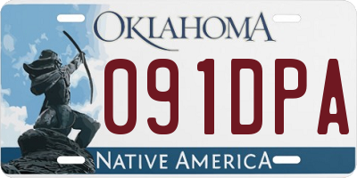 OK license plate 091DPA
