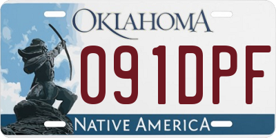OK license plate 091DPF