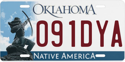 OK license plate 091DYA