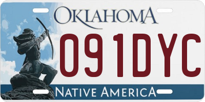 OK license plate 091DYC