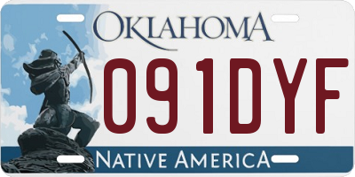OK license plate 091DYF