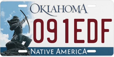 OK license plate 091EDF