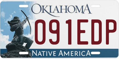 OK license plate 091EDP
