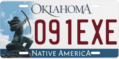 OK license plate 091EXE