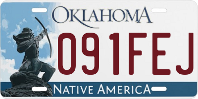 OK license plate 091FEJ