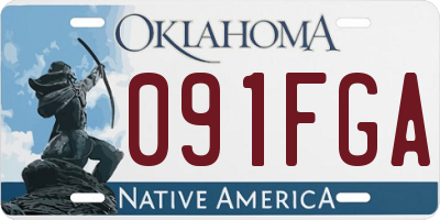 OK license plate 091FGA