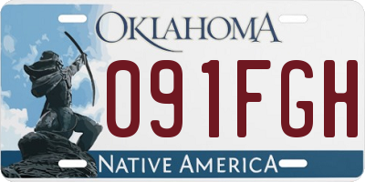 OK license plate 091FGH