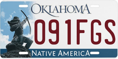 OK license plate 091FGS