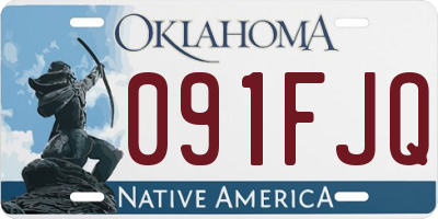OK license plate 091FJQ