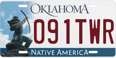 OK license plate 091TWR