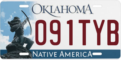 OK license plate 091TYB