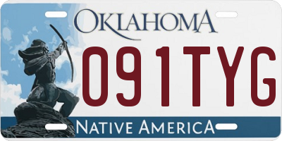 OK license plate 091TYG