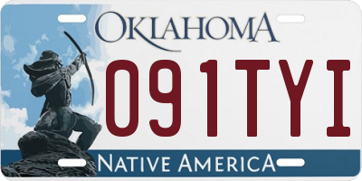 OK license plate 091TYI