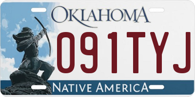 OK license plate 091TYJ