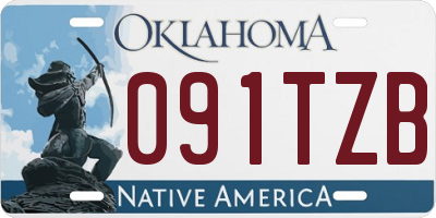 OK license plate 091TZB