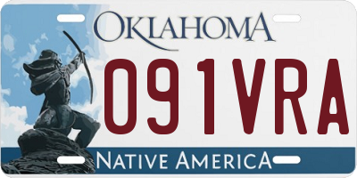 OK license plate 091VRA
