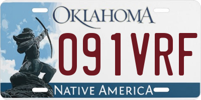 OK license plate 091VRF