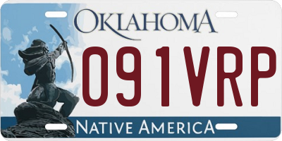 OK license plate 091VRP