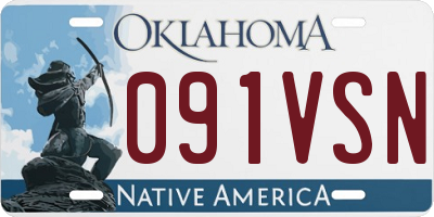 OK license plate 091VSN
