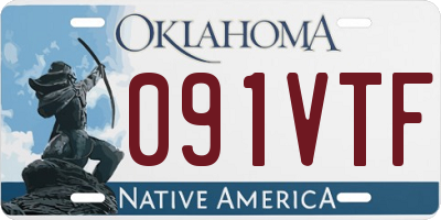 OK license plate 091VTF