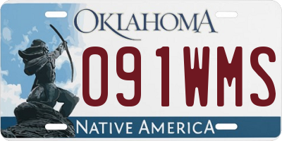 OK license plate 091WMS