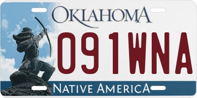OK license plate 091WNA