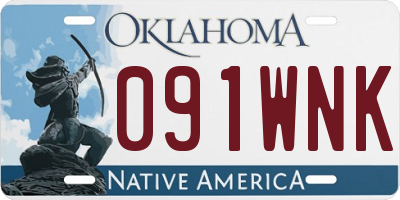OK license plate 091WNK
