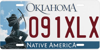 OK license plate 091XLX