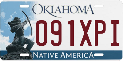 OK license plate 091XPI