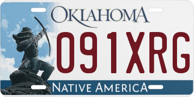 OK license plate 091XRG