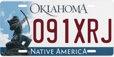 OK license plate 091XRJ
