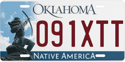OK license plate 091XTT