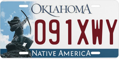 OK license plate 091XWY