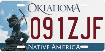 OK license plate 091ZJF