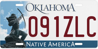 OK license plate 091ZLC