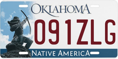 OK license plate 091ZLG