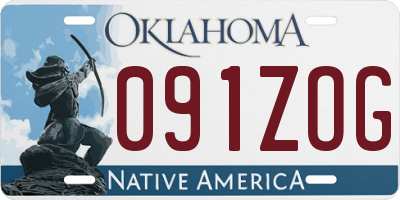 OK license plate 091ZOG