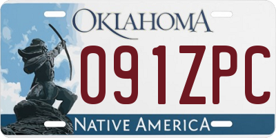 OK license plate 091ZPC