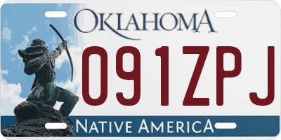 OK license plate 091ZPJ