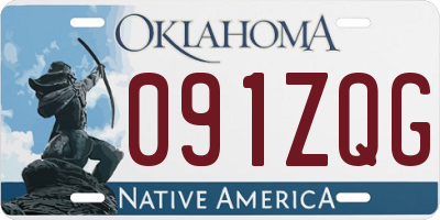 OK license plate 091ZQG