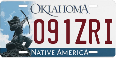 OK license plate 091ZRI