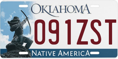 OK license plate 091ZST