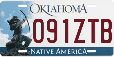OK license plate 091ZTB