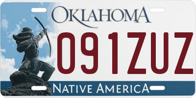 OK license plate 091ZUZ