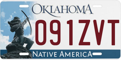 OK license plate 091ZVT