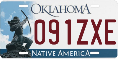 OK license plate 091ZXE