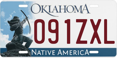 OK license plate 091ZXL