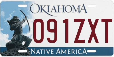 OK license plate 091ZXT