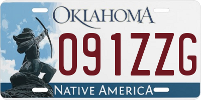 OK license plate 091ZZG